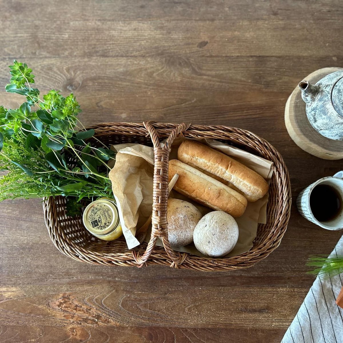 福島県 会津若松 あけびかご ハンドル付き楕円バスケット | nuukの森