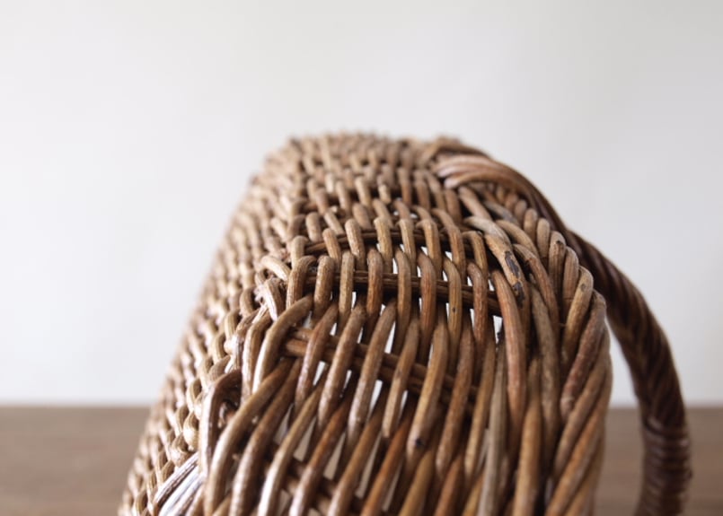 福島県 会津若松 あけびかご ハンドル付き楕円バスケット | nuukの森