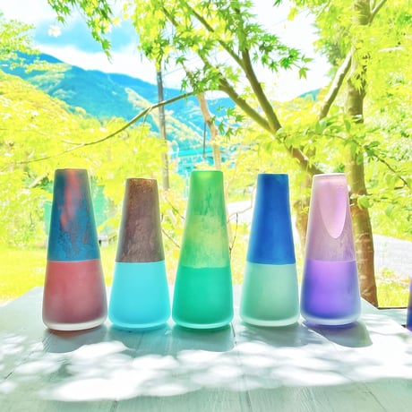 ツートーンの花器☆ご注文前に在庫があるかお尋ねください