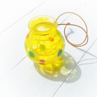 ヨーヨー花入れ　イエロー☆ご注文前に在庫があるかメールでお尋ねください