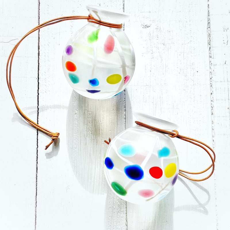 ヨーヨー花入れ・フロスト | ガラス工房FARO