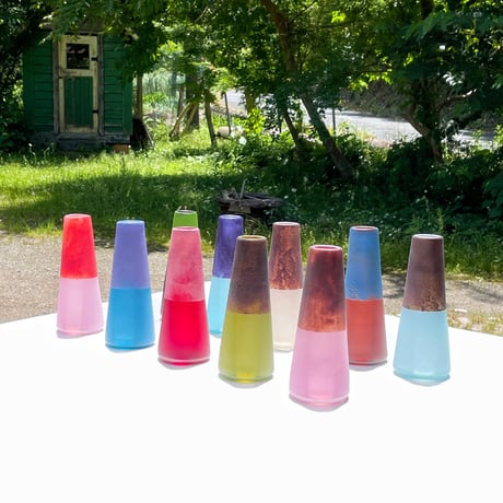 ツートーンの花器☆ご注文前に在庫があるかお尋ねください