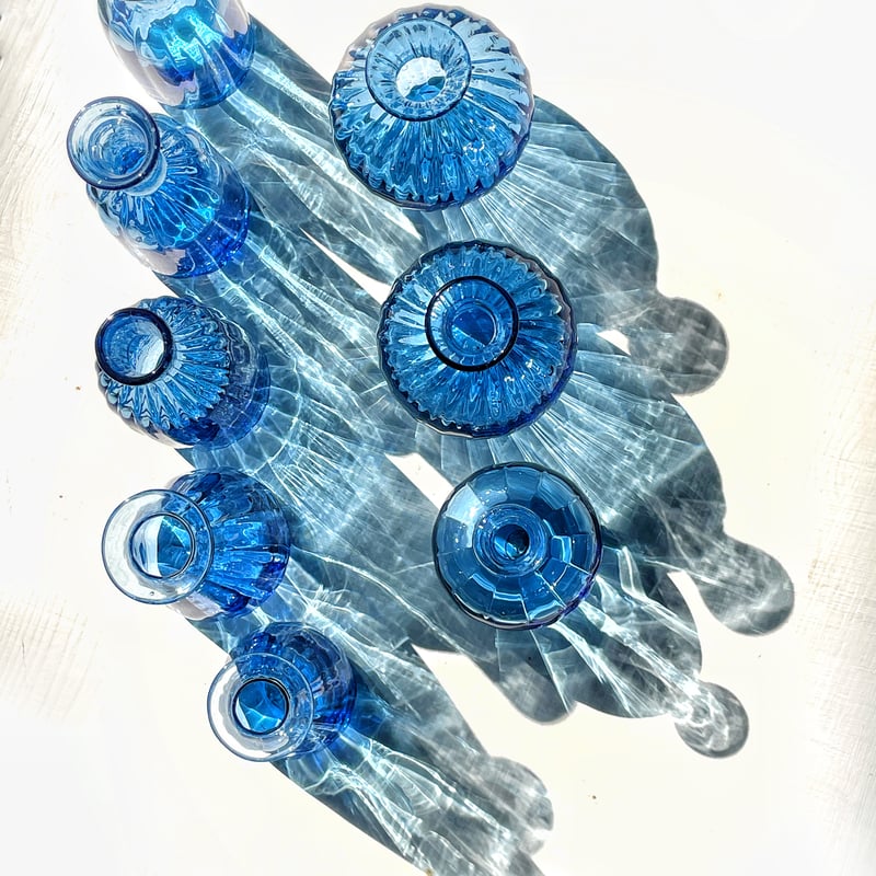 送料無料　古い藍釉小瓶　高14.5ｃｍ 15cm｜青｜ブルー｜黒｜しょうゆ差し｜器｜皿｜和モダン｜倉前