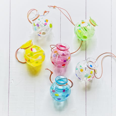 ヨーヨー花入れ　アクア☆ご注文前に在庫があるかメールでお尋ねください
