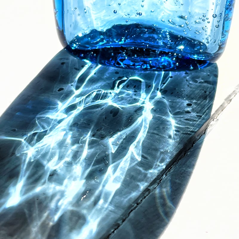 マリーゴールド様ご予約品☆青い小瓶 8 と青いポット | ガラス工房FARO