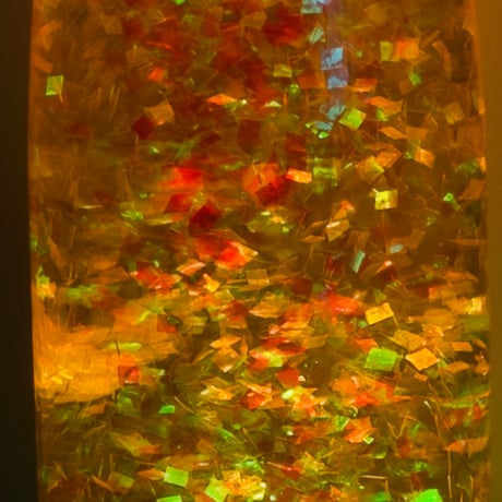 Yellow Glitter Lamp