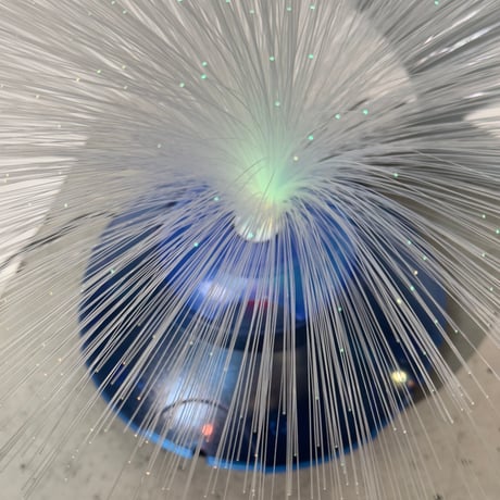 Ufo Blue Fiber Lamp