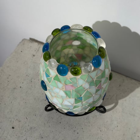 Green Mosaic Lamp