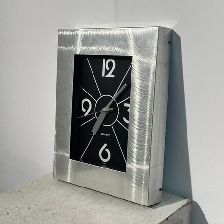 Silver Square Clock