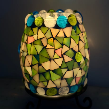 Green Mosaic Lamp