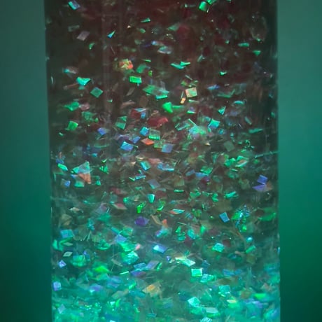 Emerald Glitter Lamp