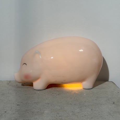 Ceramic Pig Lamp