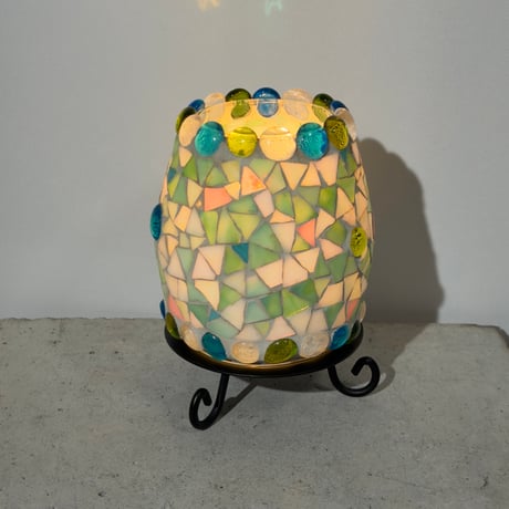 Green Mosaic Lamp