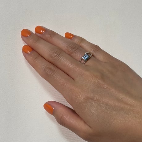 Aqua Cube Ring