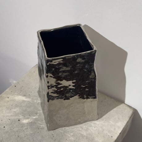 Silver Square Vase