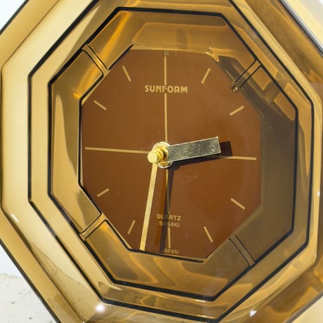 Brown Glass Clock