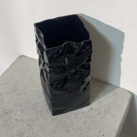Ceramic Paper Bag Vase