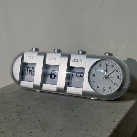 Calendar Silver Clock