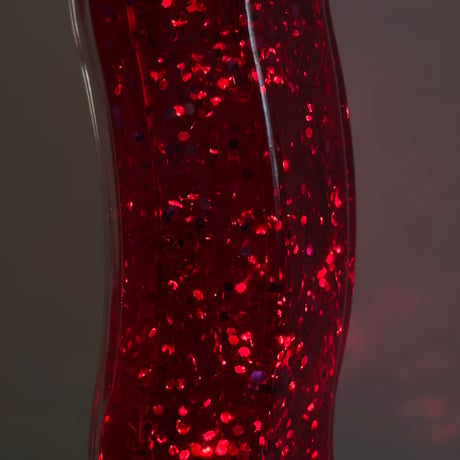 Wavy Red Glitter Lamp