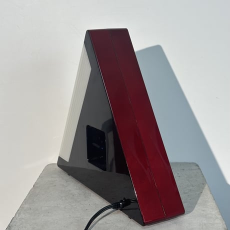 Red Triangle Lamp & Clock