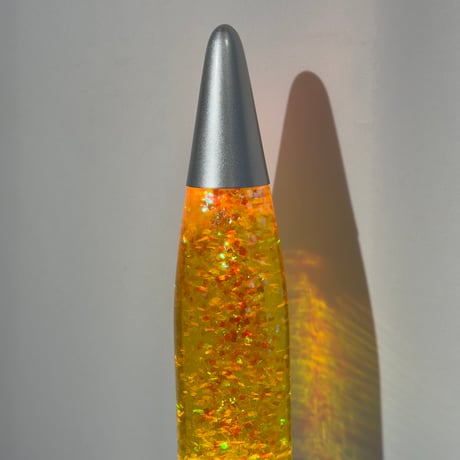 Yellow Glitter Lamp