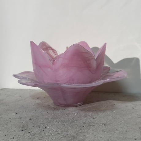 Pink Flower Candle