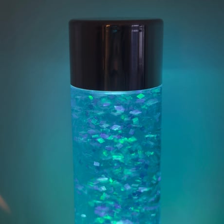 Blue Glitter Lamp
