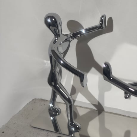 Humanoid Silver Bookends
