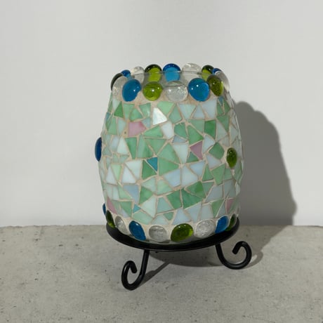 Green Mosaic Lamp
