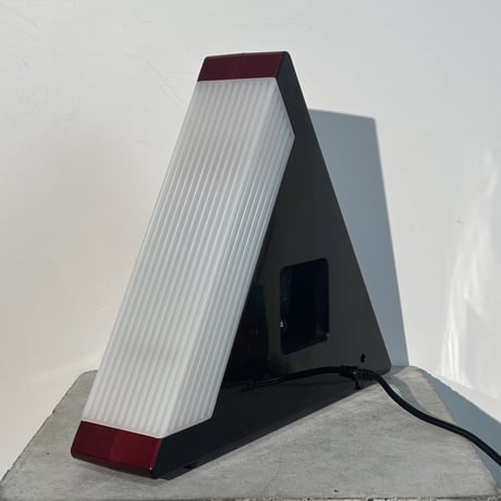 Red Triangle Lamp & Clock