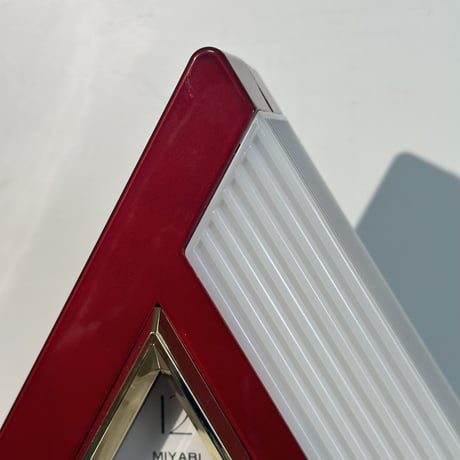 Red Triangle Lamp & Clock