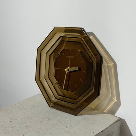 Brown Glass Clock