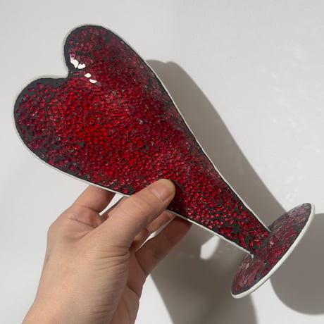 Glass Heart Vase
