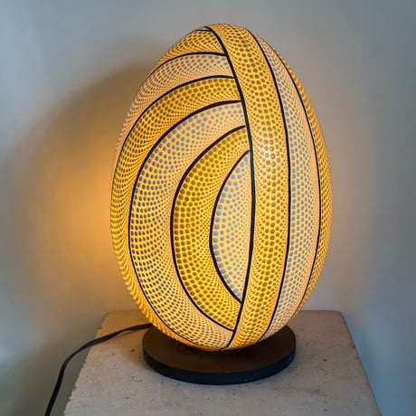 Yellow Dot Egg Lamp