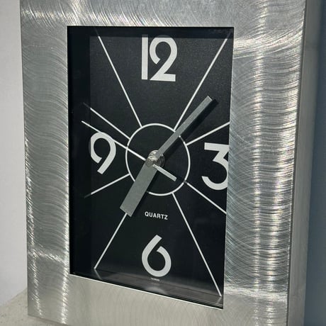 Silver Square Clock