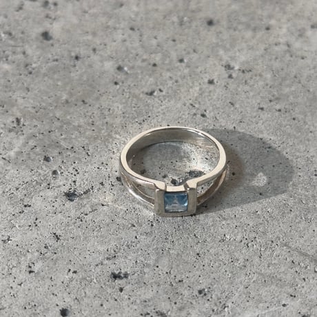 Aqua Cube Ring
