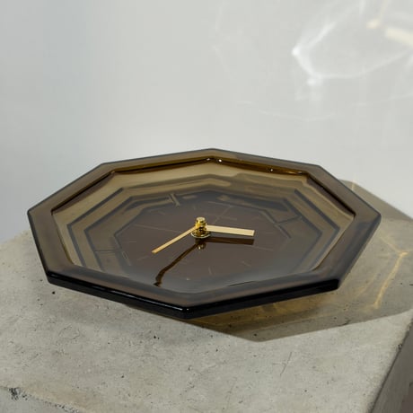 Brown Glass Clock