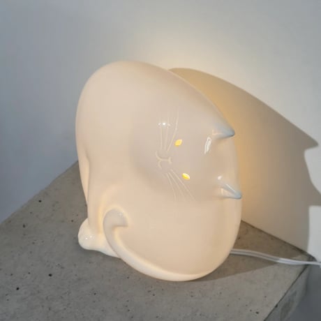 Ceramic Cat Lamp