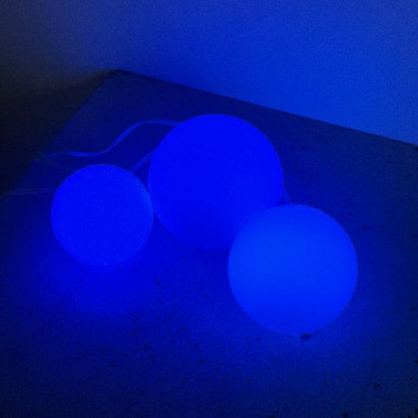 Triple Blue Ball Lamp