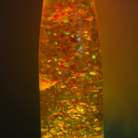Yellow Glitter Lamp