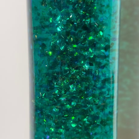 Emerald Glitter Lamp