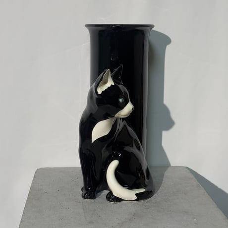Bicolor Cat Vase
