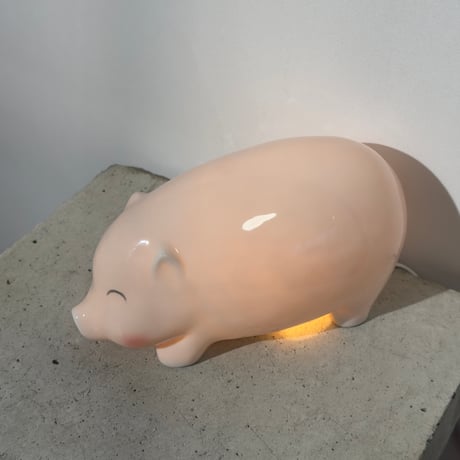 Ceramic Pig Lamp