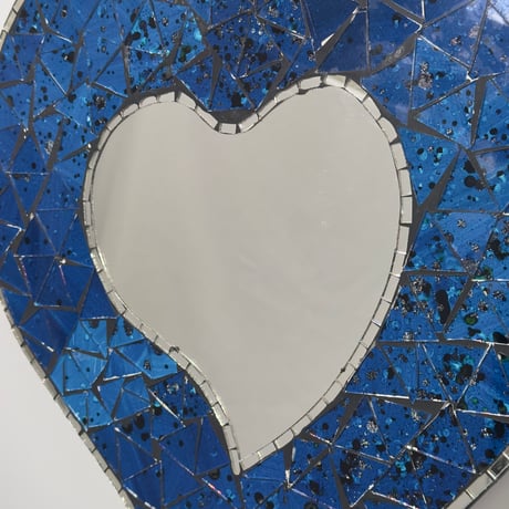 Blue Heart Mirror