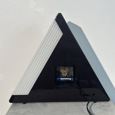 Red Triangle Lamp & Clock