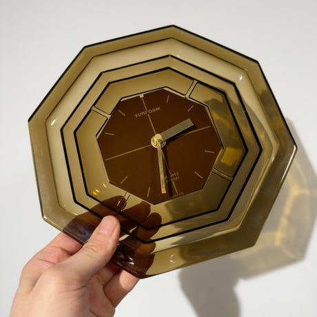 Brown Glass Clock