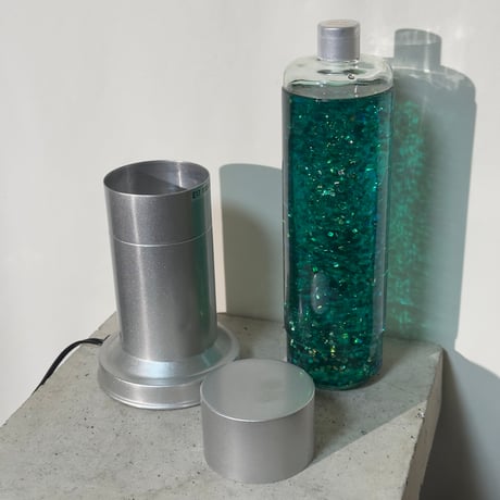 Emerald Glitter Lamp