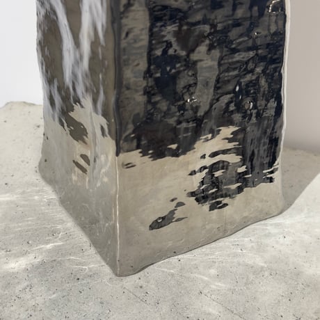 Silver Square Vase
