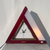 Red Triangle Lamp & Clock