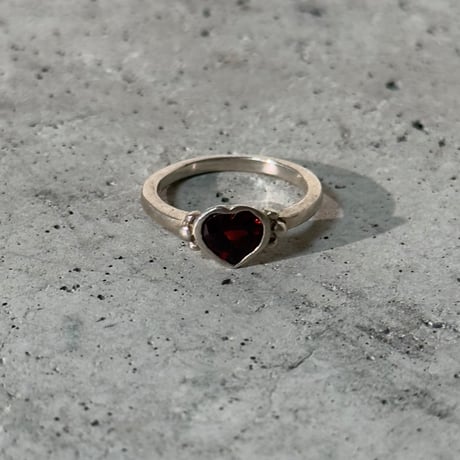 Garnet Heart Ring